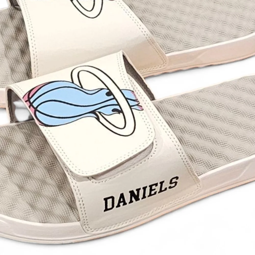 Islide Miami Heat Original Vice Logo Sandals Daniels Size 12